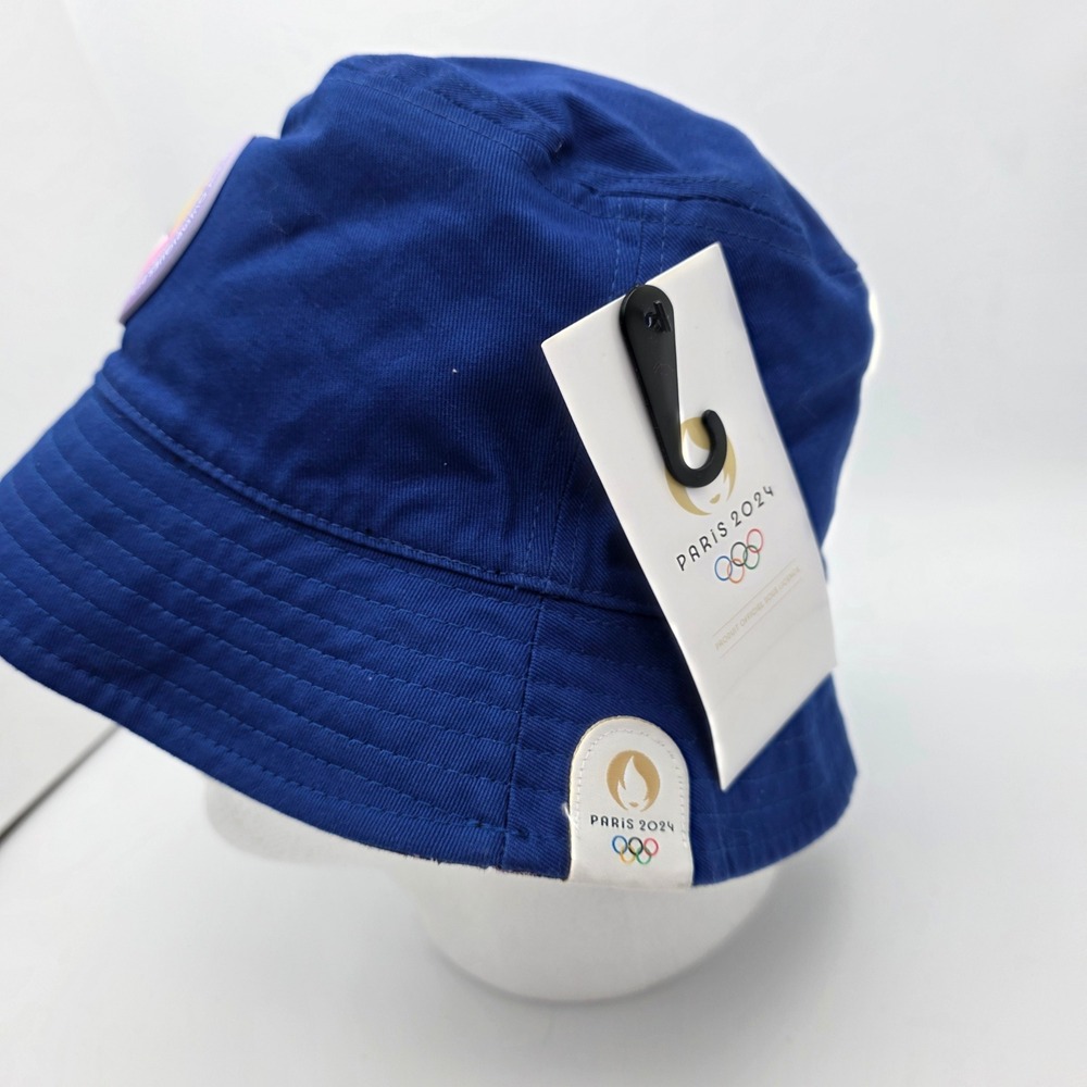 Paris 2024 Olympics Official Reversible Bucket‎ Hat Unisex Blue Black Geometric - Picture 8 of 14